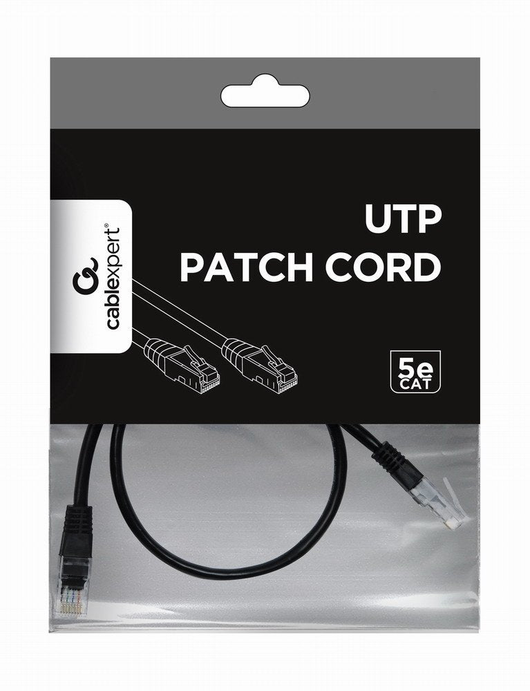 Gembird Cable De Red Utp Cat5e 0,50m Negroâ Pp12-0.5m/Bk
