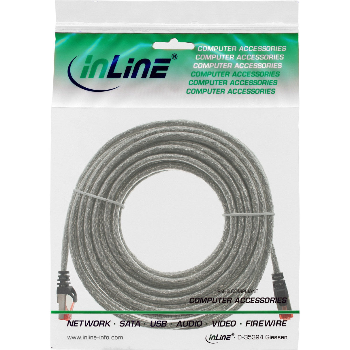 Cable De Red Inline S/Ftp Pimf Cat.6 250mhz Pvc Cobre Transparente 50m