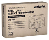 Organizador De Escritorio Activejet Apb-006w: Tablero Giratorio Perforado Con Organizador Vertical, En Gris Y Blanco