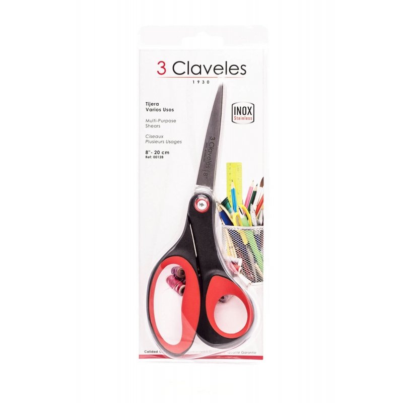 EAN 8410990001284 - 3 Claveles 00128 Universal Corte recto Negro, Rojo, Acero inoxidable imagen 3