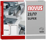 Novus 23/17 Super Caja De 1000 Grapas 23/17 Galvanizadas Para Grapadoras De Gruesos