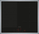 Siemens Ex645hec1e Iq700, Placa De Cocina Independiente Negra/Acero Inoxidable, 60 Cm, Home Connect Ex645hec1e