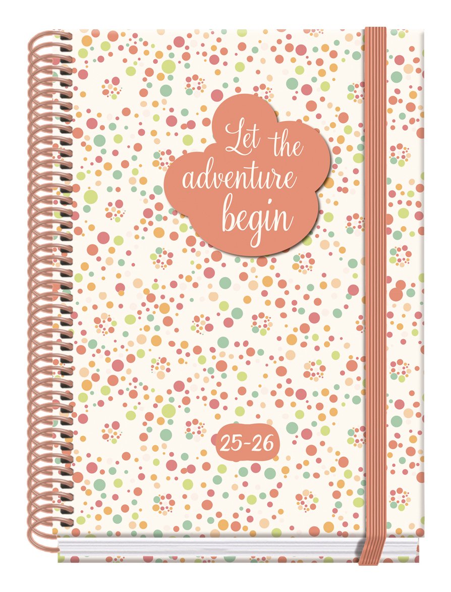 Dohe Bubbles Agenda Escolar 25/26 Espiral A5 - Semana Vista - Papel 70g/M2 - 4 Hojas De Pegatinas - Cubierta De Carton