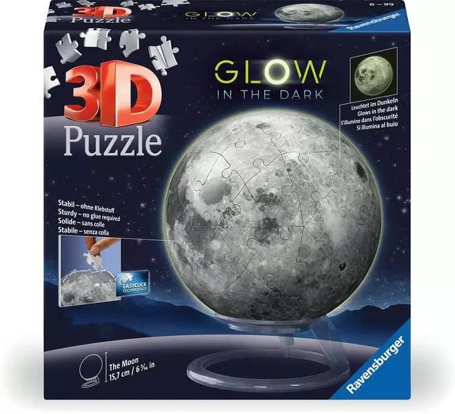Bola De Rompecabezas Ravensburger 3d La Luna En La Oscuridad 72 Partes 11586