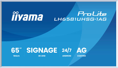 EAN 4948570125623 - iiyama LH6581UHSG-1AG pantalla de señalización Pantalla plana para señalización digital 163,8 cm (64.5")  imagen 2