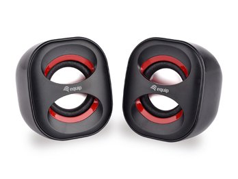 Equip Altavoces 2.0 Life Mini  6w Rms Color Negro Y Rojo Jack 3.5 Alimetancion Usb
