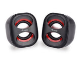 Equip Altavoces 2.0 Life Mini  6w Rms Color Negro Y Rojo Jack 3.5 Alimetancion Usb