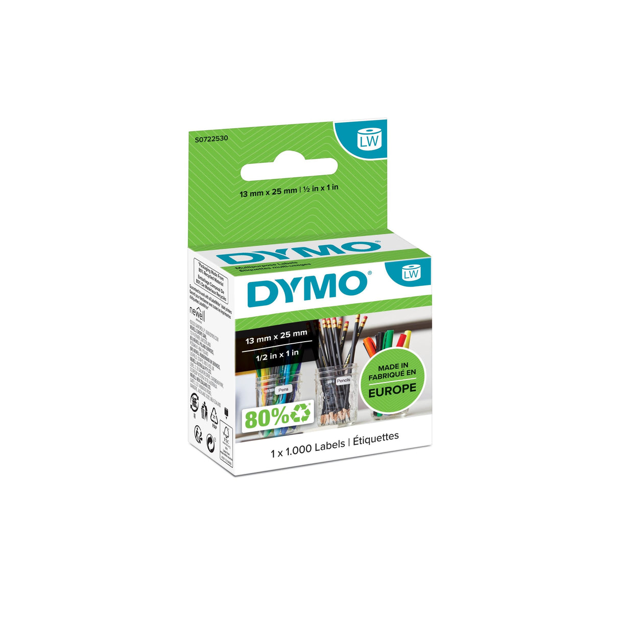 EAN 5411313113533 - DYMO LW - Multi-Purpose Labels - 13 x 25 mm - S0722530 Blanco Etiqueta para impresora autoadhesiva imagen 1