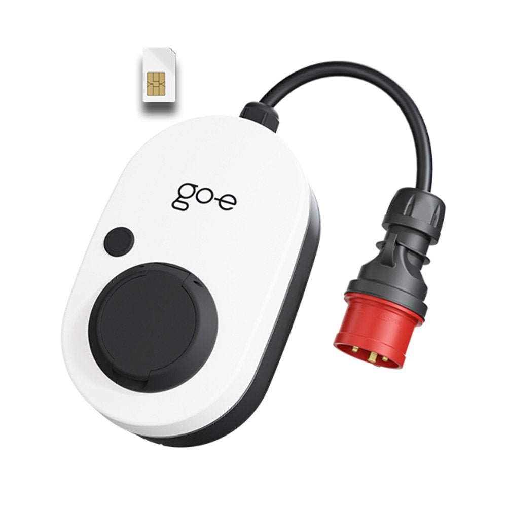 Go-E Cargador Gemini Flex 2.0, 11 Kw 16a Trifásico, Wallbox Blanco Negro, Estación De Carga Móvil, 4g Lte Ch-05-11-01