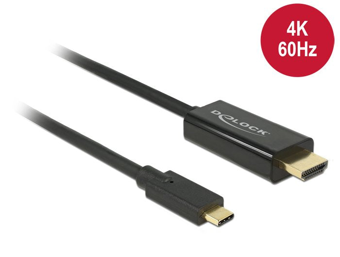 Delock Cable Usb Type-C  -> Hdmi M/M (Dp Alt Mode) 4k 60 Hz 1m Negro