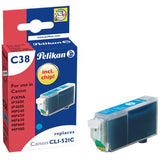 Pelikan Tinte Canon C38 Cli521 Cy Cyan Kompatibel