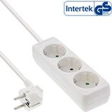 Inline Regleta 3 Tomas 3x Tipo F Con Seguridad Para Niños Blanco 3m