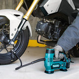 Compresor De Batería Mp100dz, 12volt, Bomba De Aire Azul / Negro, Hasta El Máx. 8.3 Bar, Sin Batería Y Cargador