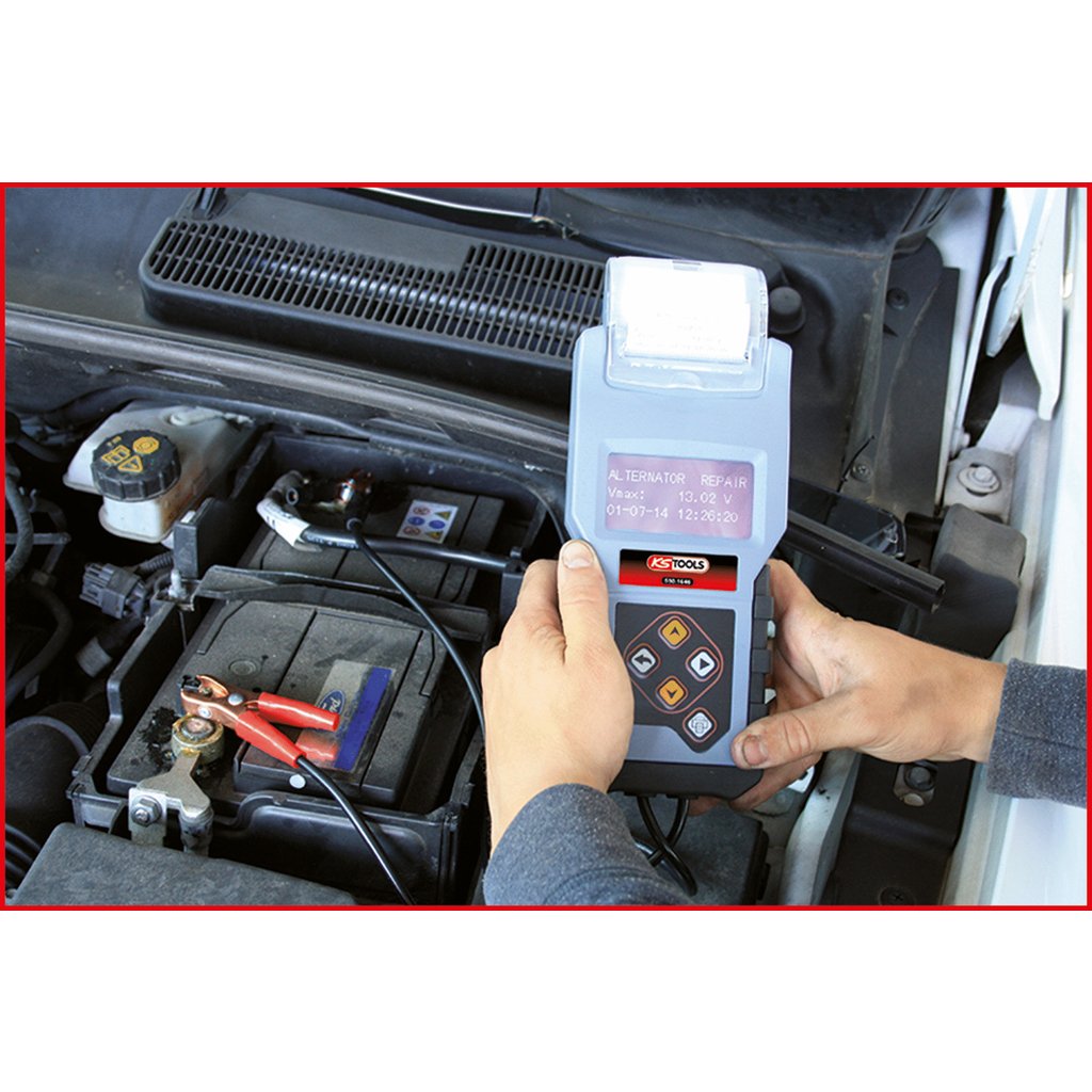 Ks Tools 12v Battery Charging + Starting Analyzer W. Printer