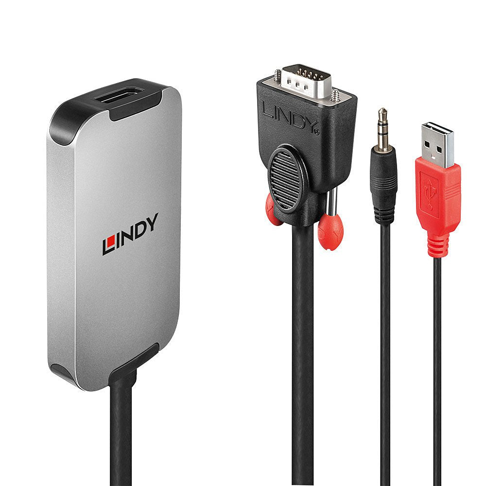 EAN 4002888382960 - Lindy 38296 adaptador de cable de vídeo Negro, Blanco imagen 1