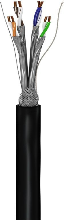 Cable  Goobay 77624 De Red Negro 100 M Cat6a S/Ftp (S-Stp) Negro, 100 M, Cat6a, S/Ftp (S-Stp)