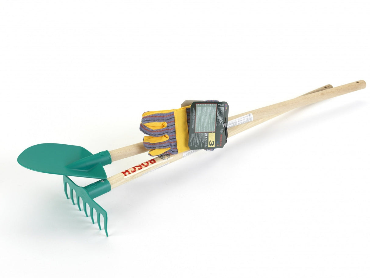 Klein - Bosch - Garden Set With Shovel, Rake & Gloves, 85 Cm (Kl2712)