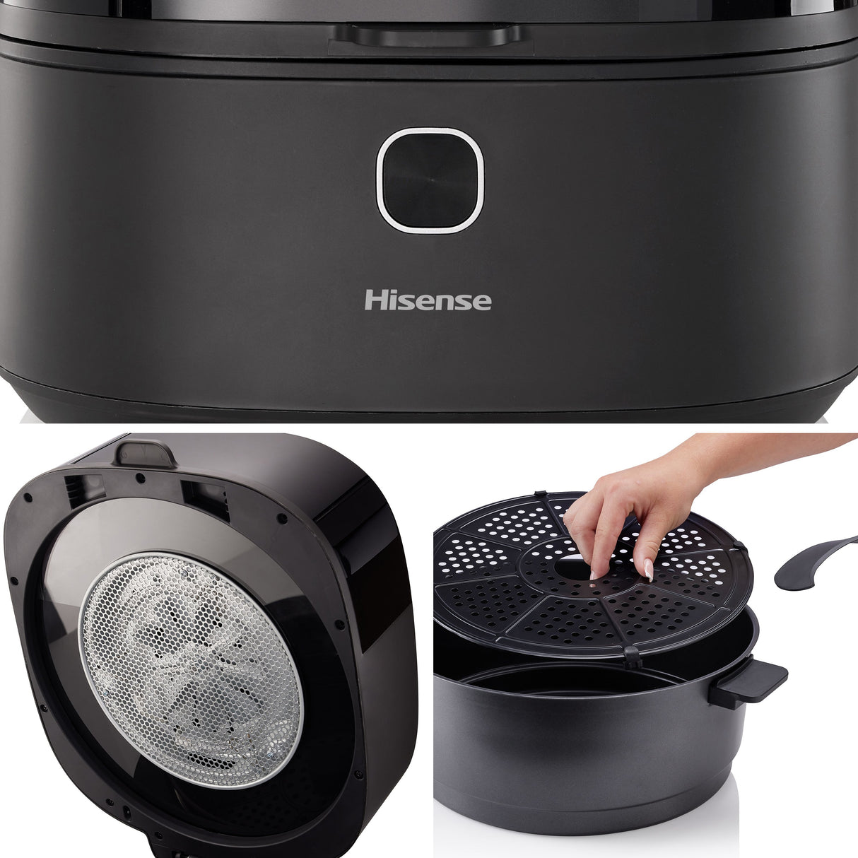 EAN 3838782818547 - Hisense HAF1350DR Sencillo 6,7 L Independiente 1350 W Freidora de aire caliente Negro imagen 29