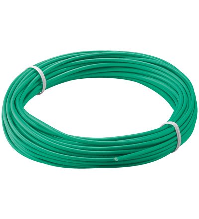 Alambre De Cobre Aislado Verde 1 Cond, 18x0,1mm 10 Metros