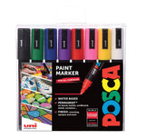 EAN 4902778154151 - POSCA PC-5M Negro, Azul, Verde, Rosa, Rojo, Violeta, Blanco, Amarillo 8 pieza(s) imagen 1