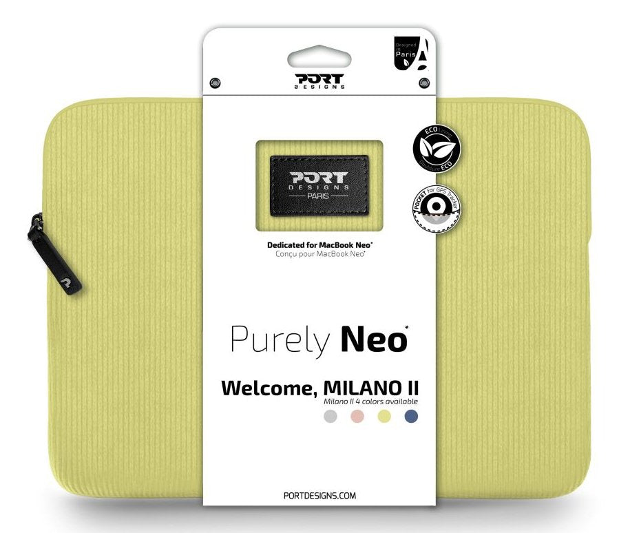 Port Designs Dedicated Sleeve For Macbook Neo Padded Protection Against Shocks And Impacts Slim And Lightweight Design Easy To Carry