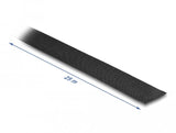 Delock Cinta De Tela 25 M X 25 Mm Autoadhesiva Desgarrable Negra
