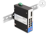 Delock 88016 Switch Gigabit Ethernet Industrial 8 Puertos Rj45 2 Puertos Sfp Para Carril Din