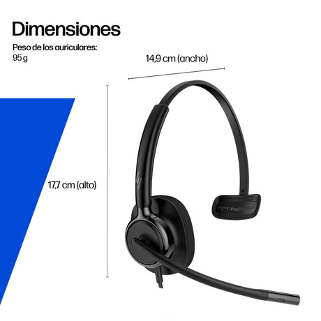 EAN 0199764365569 - HP Poly Mission 415 Monaural USB Wired Headset Classic (Bulk) Negro imagen 9