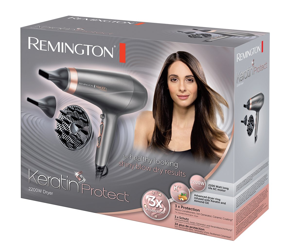 Secador De Pelo Remington Ac8820 Keratin Protect /  2200w