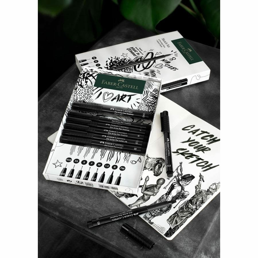 Set De Dibujo Faber-Castell De 9 Piezas Con Cuaderno De Bocetos