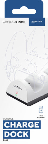 Estación De Recarga Doble Trust Gaming Gxt 254 Duo Charge Dock Para Ps5