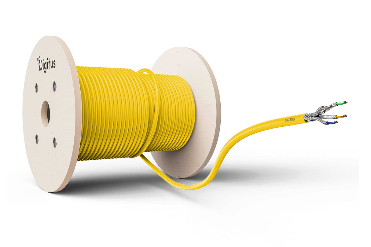 EAN 4016032441670 - Digitus DK-1744-A-VH-5 cable de red Amarillo 500 m Cat7a S/FTP (S-STP) imagen 3