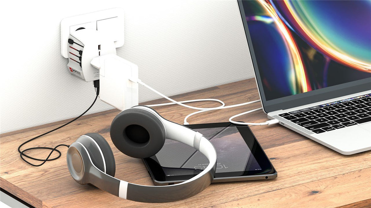 Skross 61664 Adaptador De Enchufe Eléctrico Universal Blanco