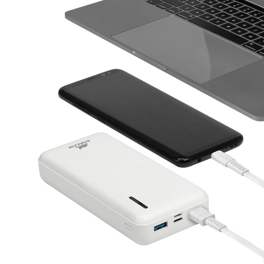 Power Bank Rivacase Va2572 (20000 Mah) Blanco Con Qc/Pd