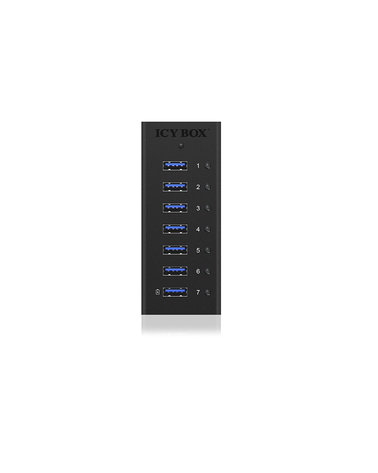 Hub  7-Port Icybox Usb 3.0 Ib-Ac618 Aluminium