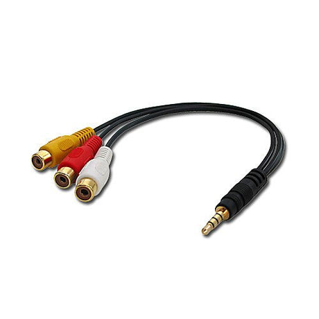 EAN 4002888355391 - Lindy 35539 cable de vídeo compuesto 0,25 m 3,5mm 3 x RCA Negro imagen 1
