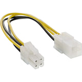 Inline Power Extension Placa Base Interna P4 4 Pines Macho A Hembra 0,2 M