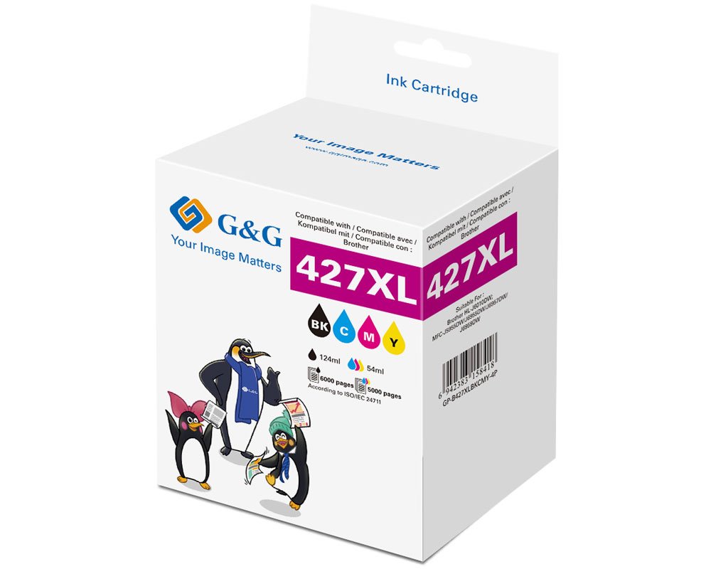 G&G 4 Xl-Tintencartuchon Ersetzen Brother Lc427xlval