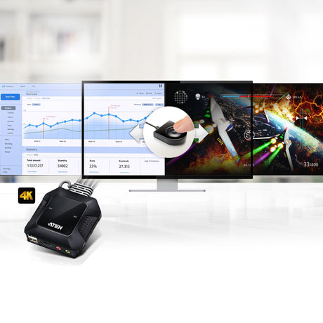 EAN 4710469340468 - ATEN CS22H-AT interruptor KVM Negro imagen 9
