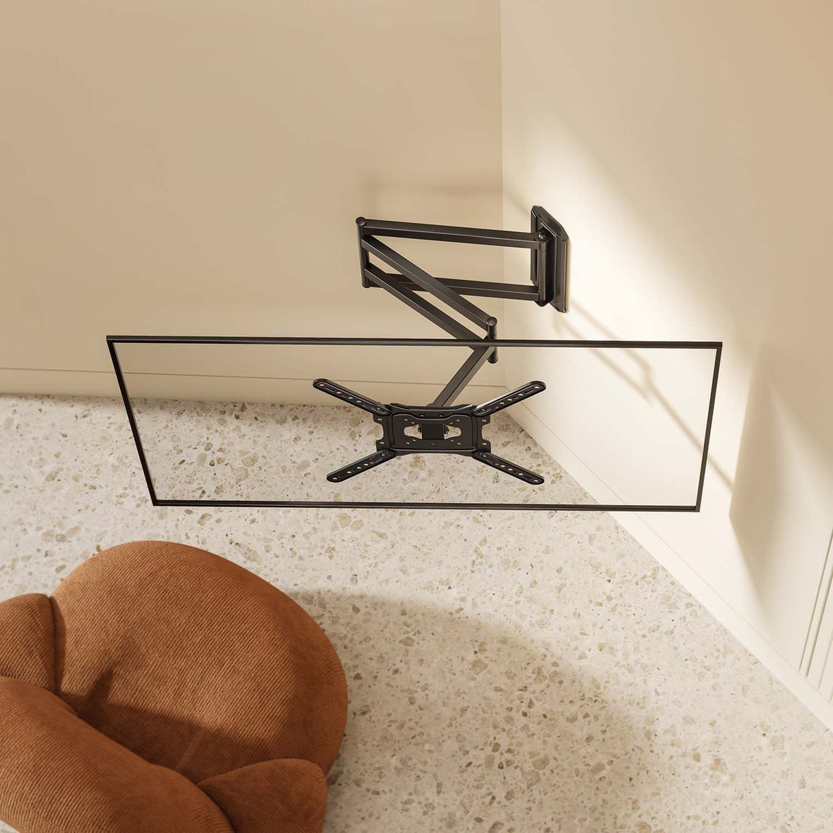 Aisens Soporte Eco Giratorio, Inclinable Y Nivelable Para Monitor/Tv 35kg De 23-65, Negro