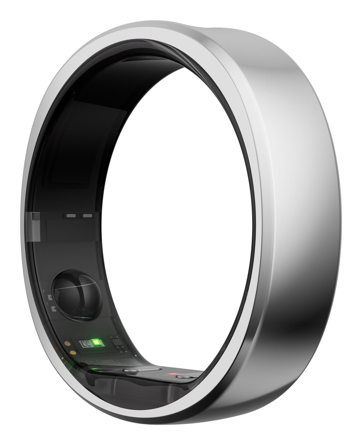 Anillo Inteligente Ringconn Gen2 Para Mujeres Y Hombres - Dispositivo Portátil Para El Seguimiento Del Sueño Y La Actividad Física - Frecuencia Cardíaca - Color Plata Futuro, Talla 14