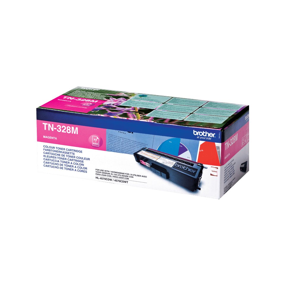 ÷ Tóner Original Brother Tn328m Magenta 6.000 Páginas
