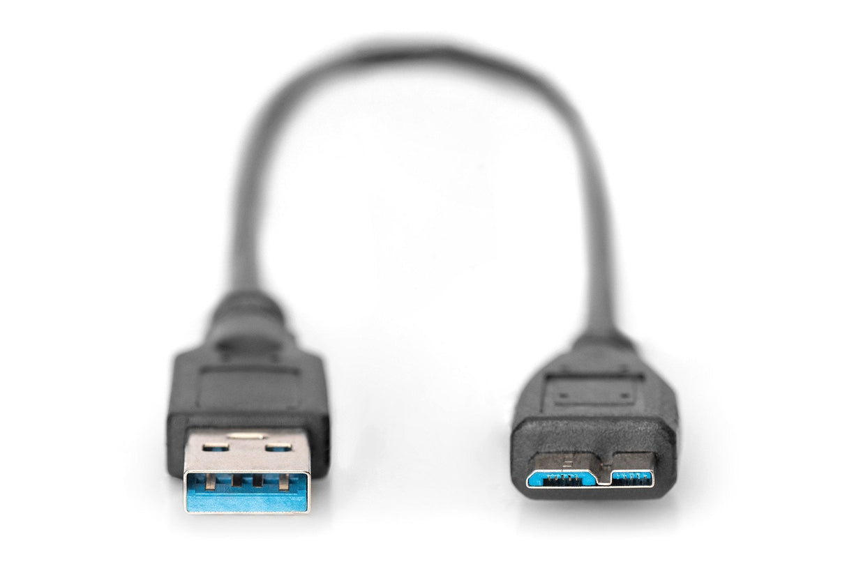 EAN 4016032325574 - Digitus AK-300117-003-S cable USB USB 3.2 Gen 1 (3.1 Gen 1) 0,25 m USB A Micro-USB B Negro imagen 2