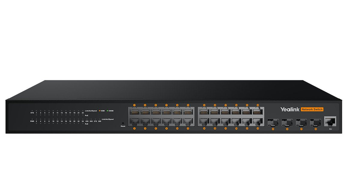 Yealink Msft - Rch240 E2 - 24-Port L2+Web Managed Poe+ Switch