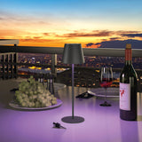 Realpower Led-Rgb Tischlampe Dimmbar Con Akku,Negro