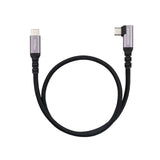 Cable Usb-C Acodado M/M 3.2 Gen2 100w 4k/60hz 0.5m