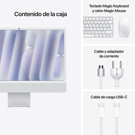EAN 0195950081015 - Apple iMac Apple M M4 59,7 cm (23.5") 4480 x 2520 Pixeles PC todo en uno 16 GB 256 GB SSD macOS Sequoia W imagen 9