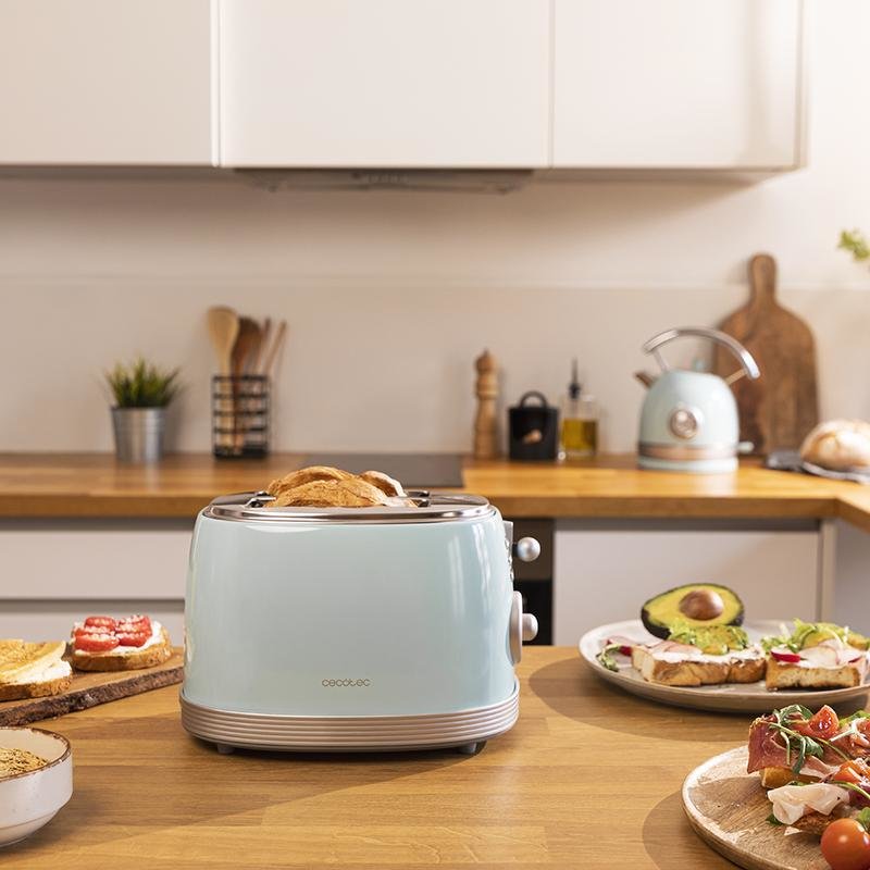 Tostadora Vertical Cecotec Toas Tand Taste 800 Vintage Light Blue