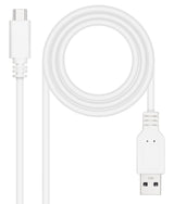 Cable Usb 2.0 3a, Tipo Usb-C/M-A/M, Blanco, 1.5 M