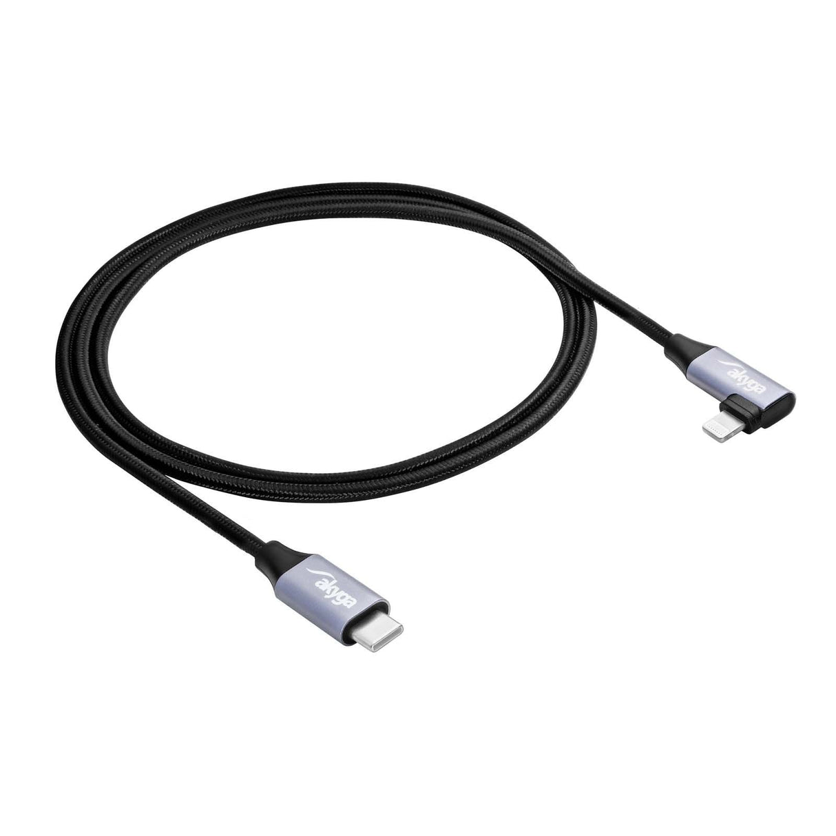 Akyga Cable Usb Ak-Usb-56 Usb Tipo C M Lightning M Angle Ver. 2.0 30w 1m